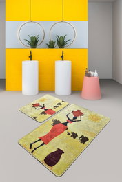 Mijölnir Juego de alfombras de baño Elefante Multicolor